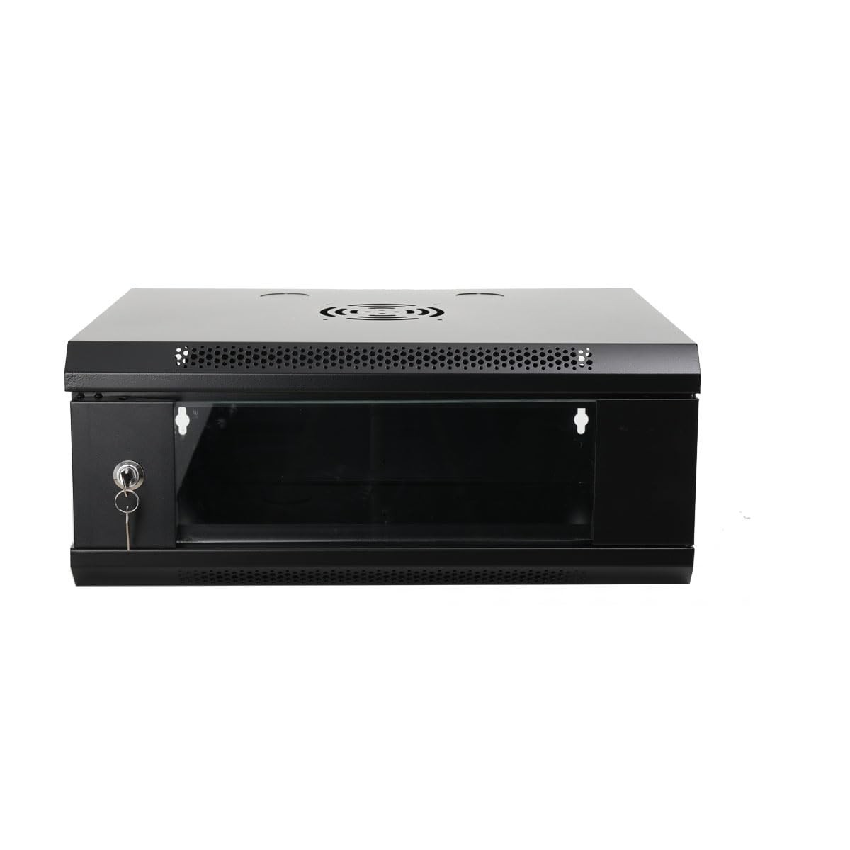 4U Server Rack Enclosure, Wall Mount Server Cabinet with Glass Locking Door