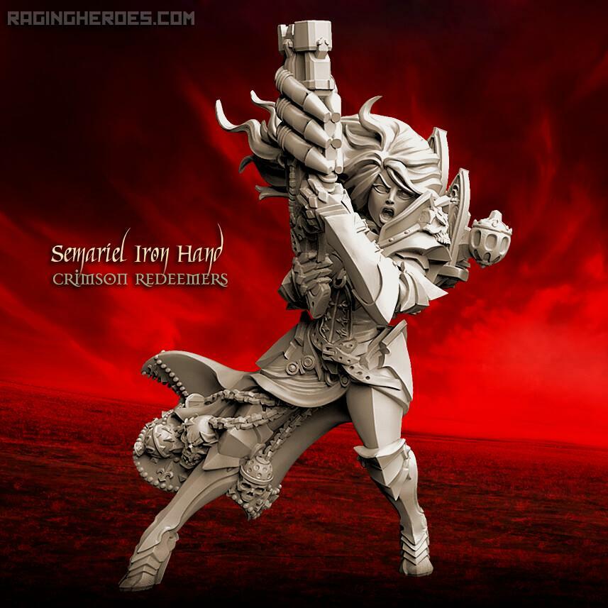 Raging Heroes Sisters of the Orphanage Crimson Redeemers Semariel Iron Hand 28mm