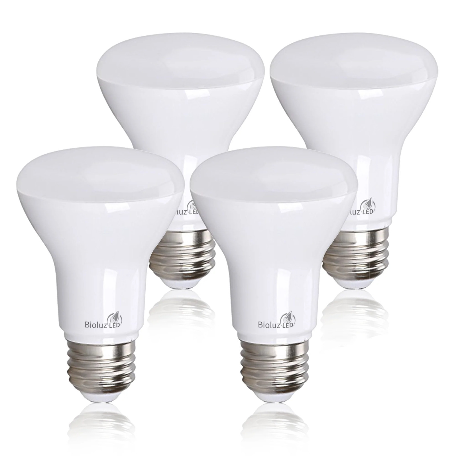 4 Pack Bioluz LED BR20 LED Bulbs 50 Watt Replacement 90 CRI CEC Title 20 UL List
