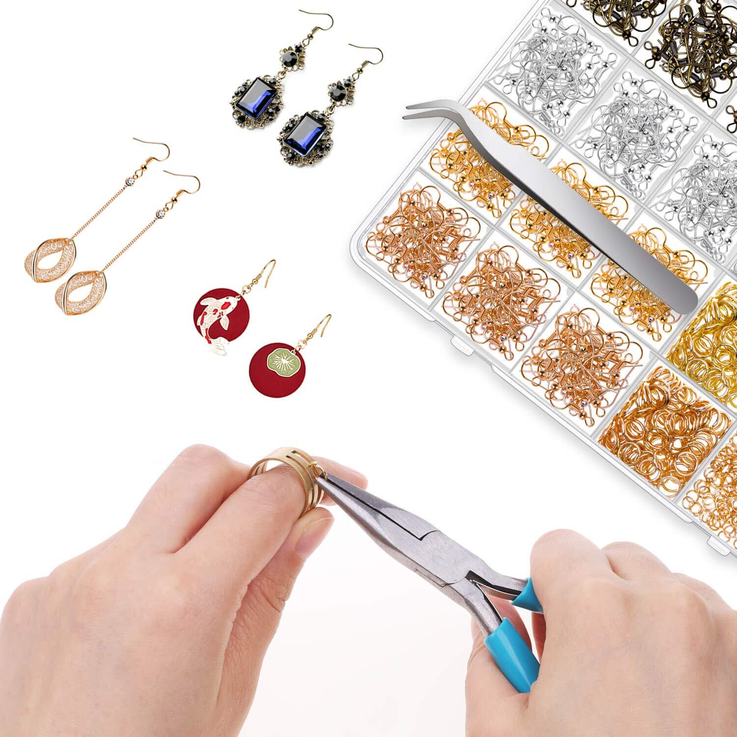 Earring Hooks for Jewelry Making, 2500Pcs Earring Making Supplies kit with Ea...