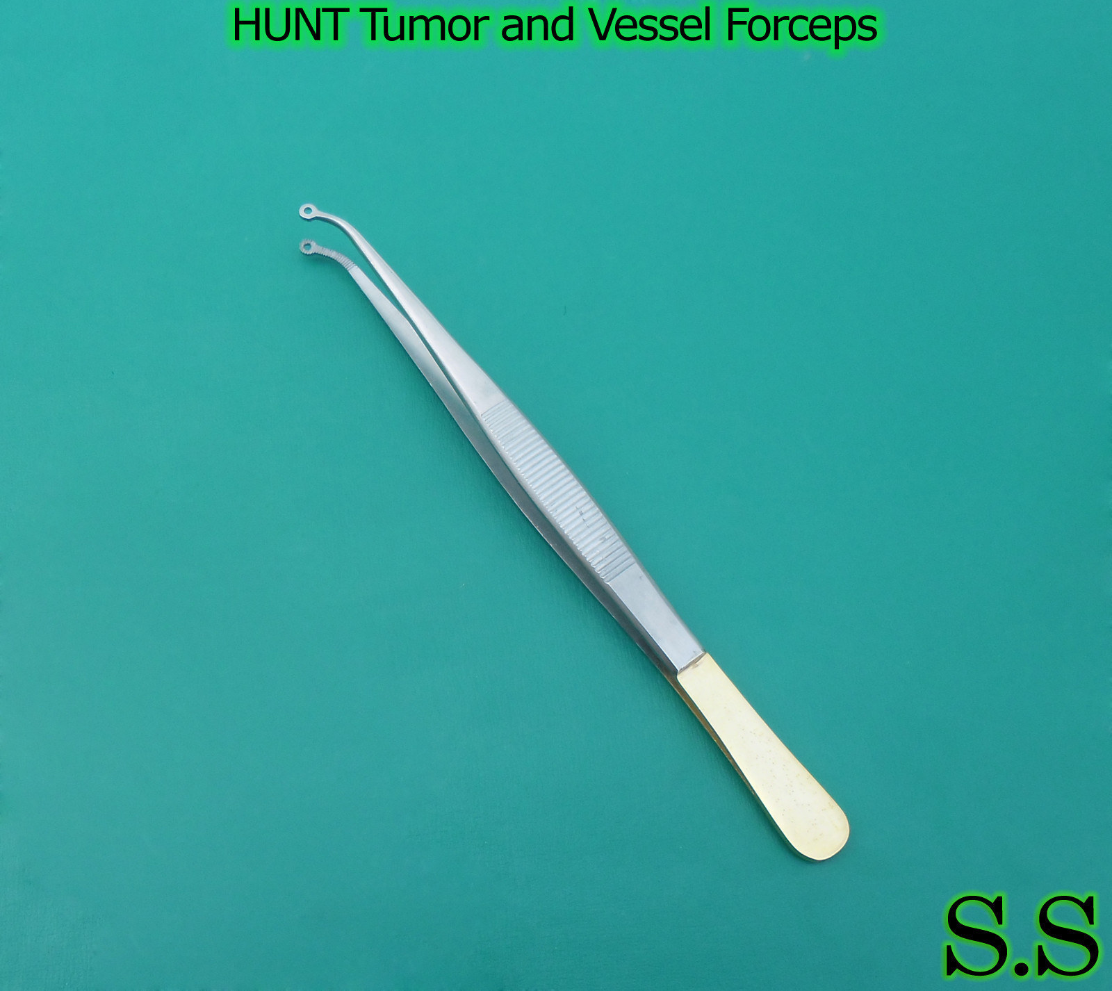 HUNT Tumor and Vessel Forceps Gold Plated Handle Surgical Instruments