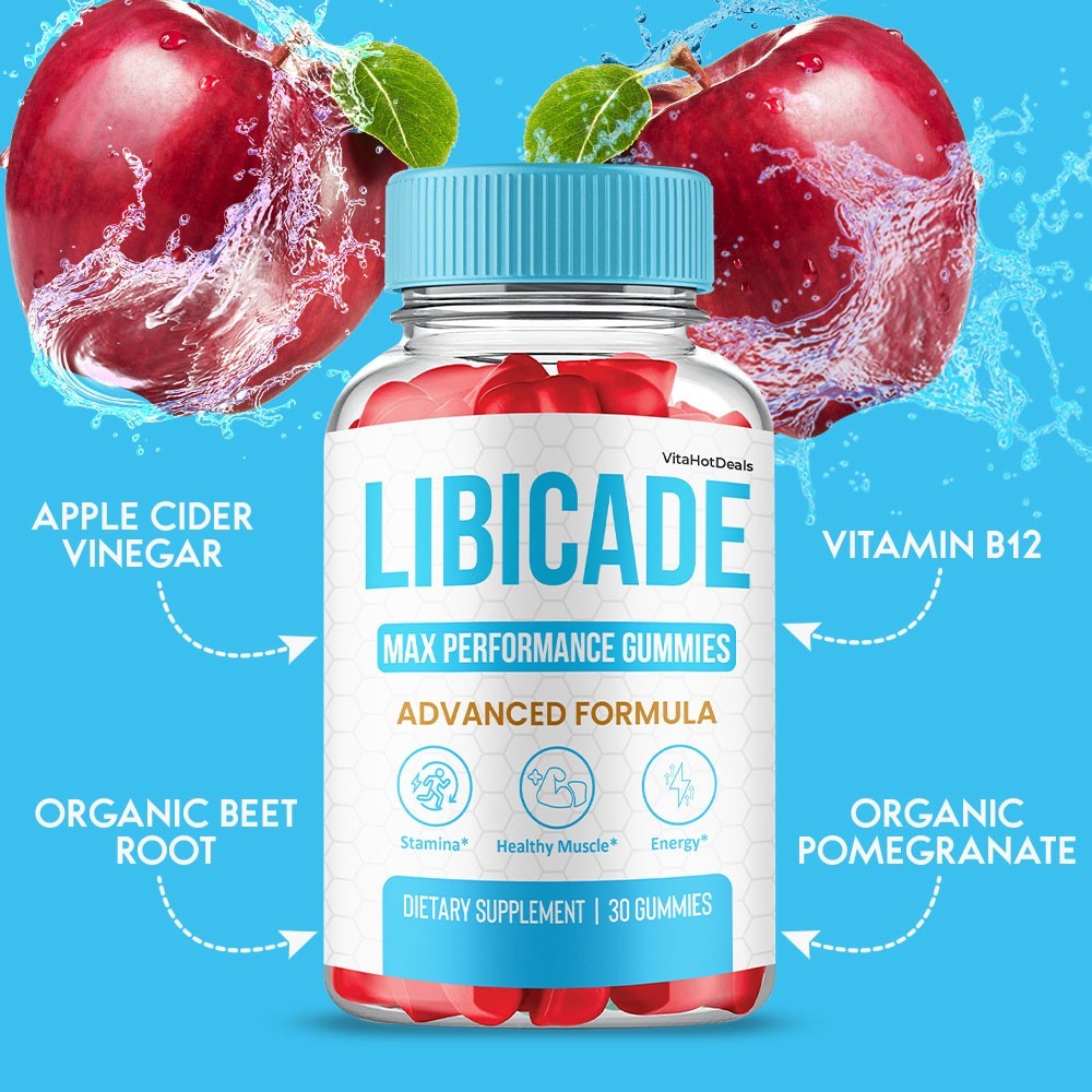 Libicade Gummies, Max Performace, Libi cade Natural Supplement (1 Pack)