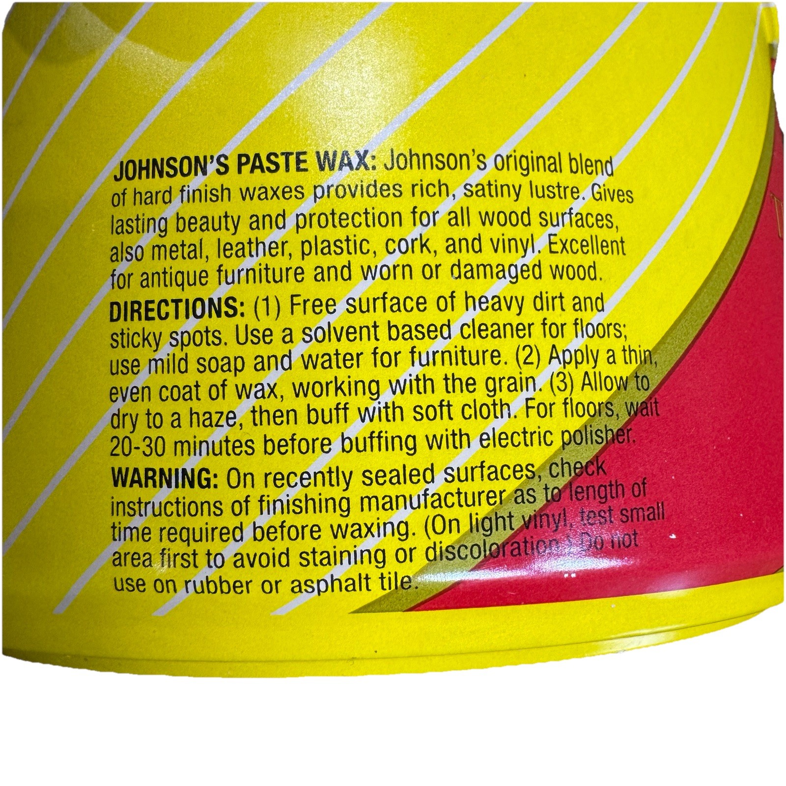 SC Johnson Paste Wax The Original Formula, 16 oz (1 lb) Discontinued NEW