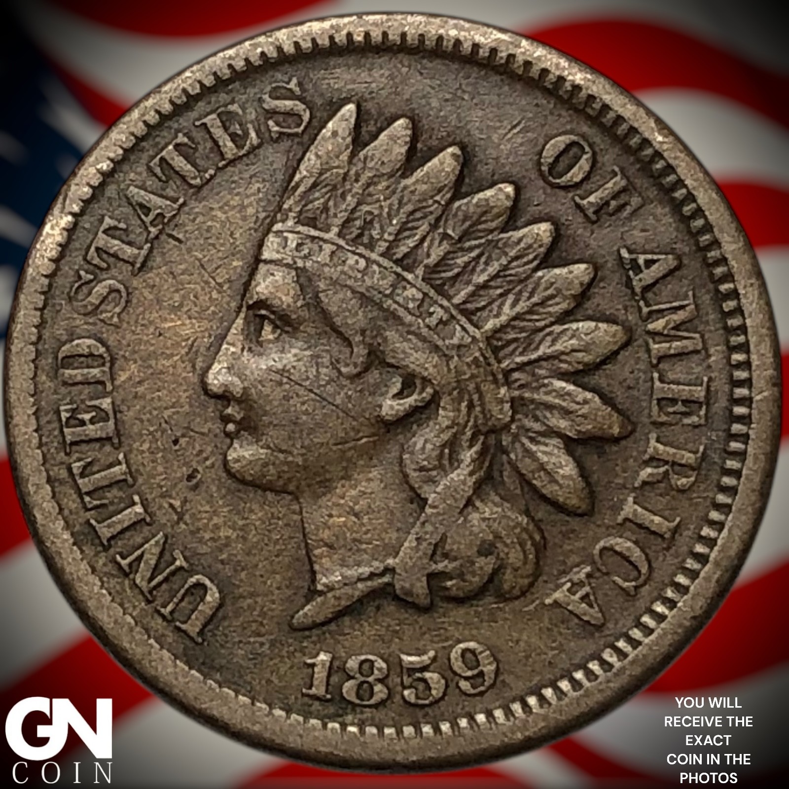 1859 Indian Head Cent Penny Z4247
