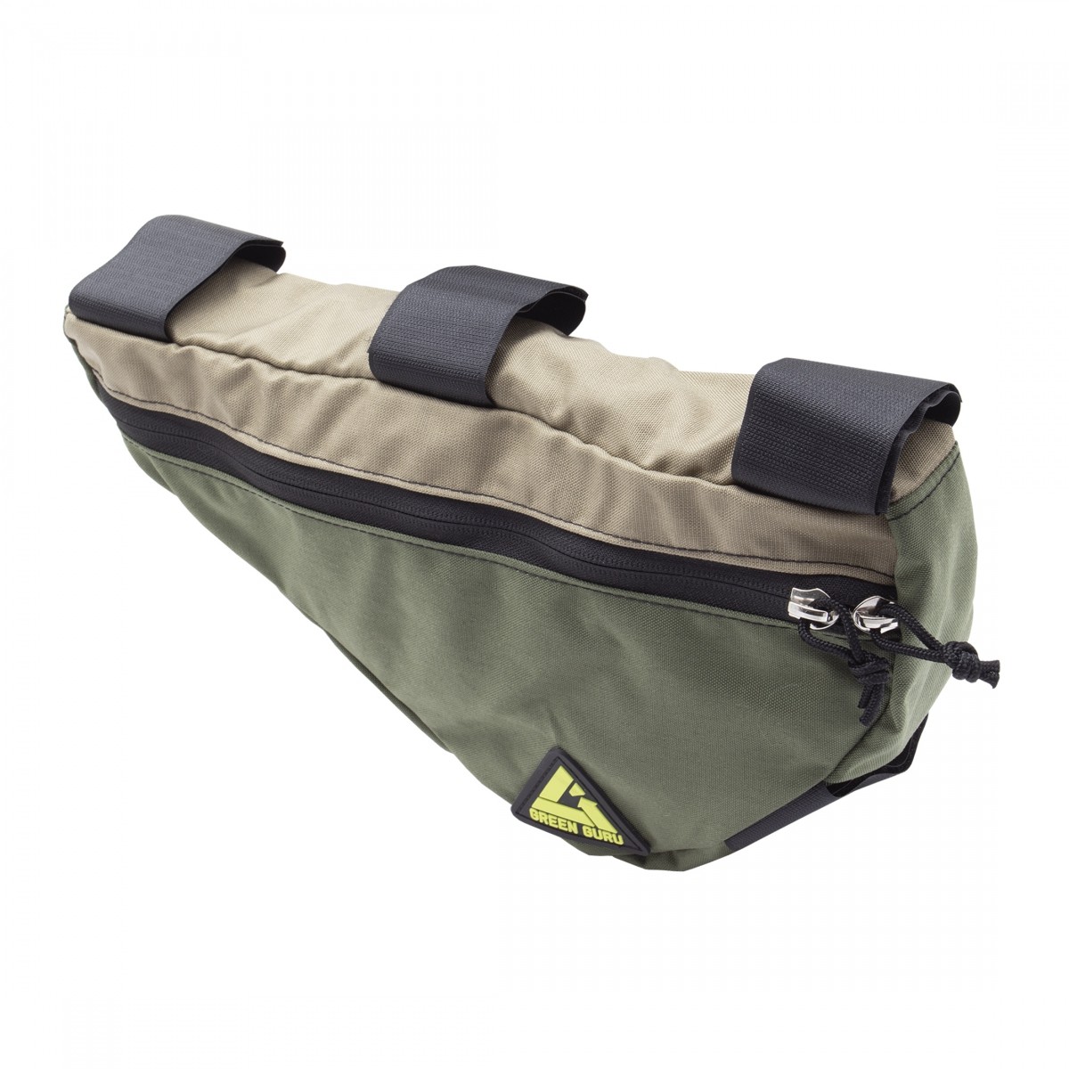 Green Guru Upshift Frame Bag Earth 15x9x2.5in Hook and Loop Straps