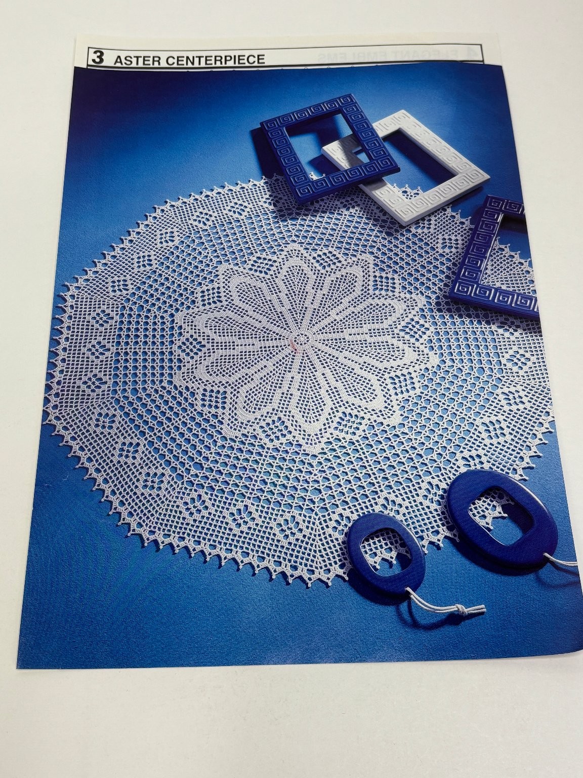 Aster Centerpiece Crochet Pattern Advanced 23.5in Diameter Magazine Pages