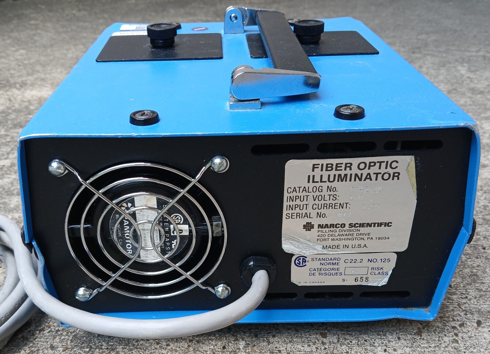 Narco Scientific Pilling Division Luminator FiberOptic Illuminator Light