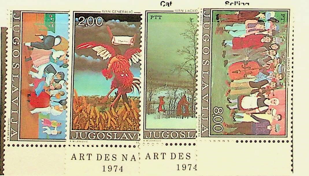 YUGOSLAVIA Sc 1218-21 NH ISSUE OF 1974 - ARTY