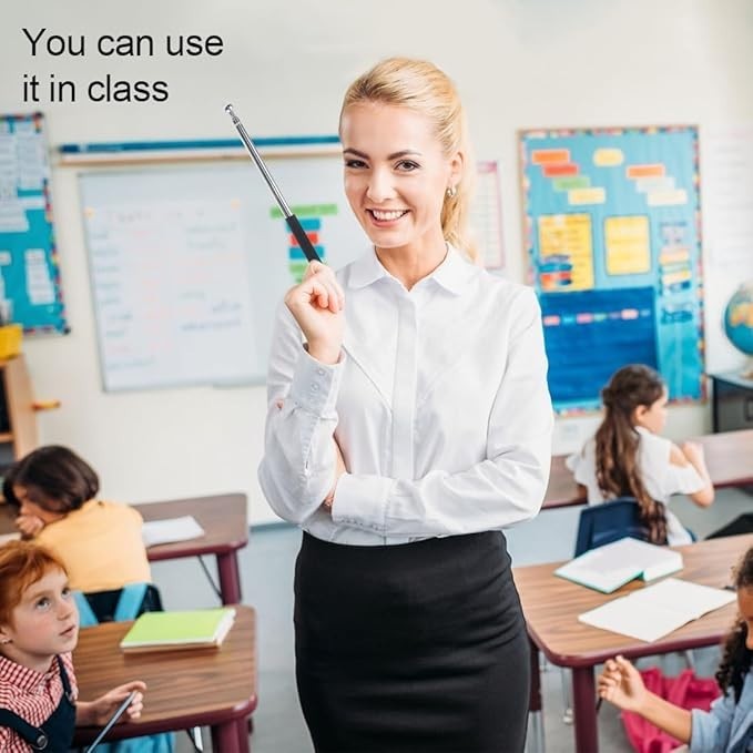 Extendable Teaching Stick 1.4m Stainless Steel – Telescopic Classroom Pointer