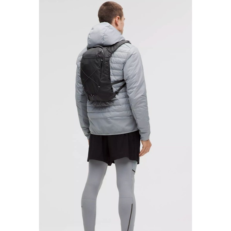Lululemon Active Backpack 10 L O/S Black Hydration Comp Water Repel Reflective