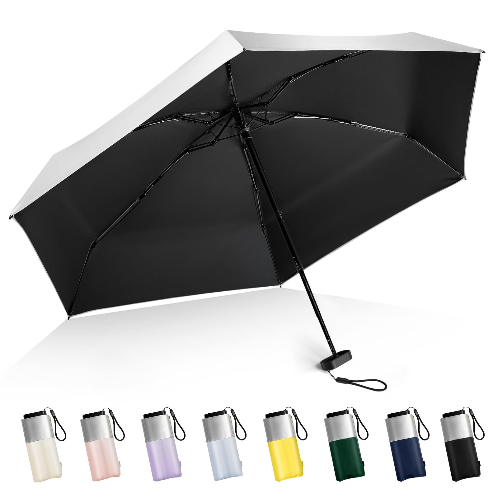 LEAGERA Mini Umbrella For Purse - UPF 50+ UV Blocker Sun Protection Umbrella, Sm