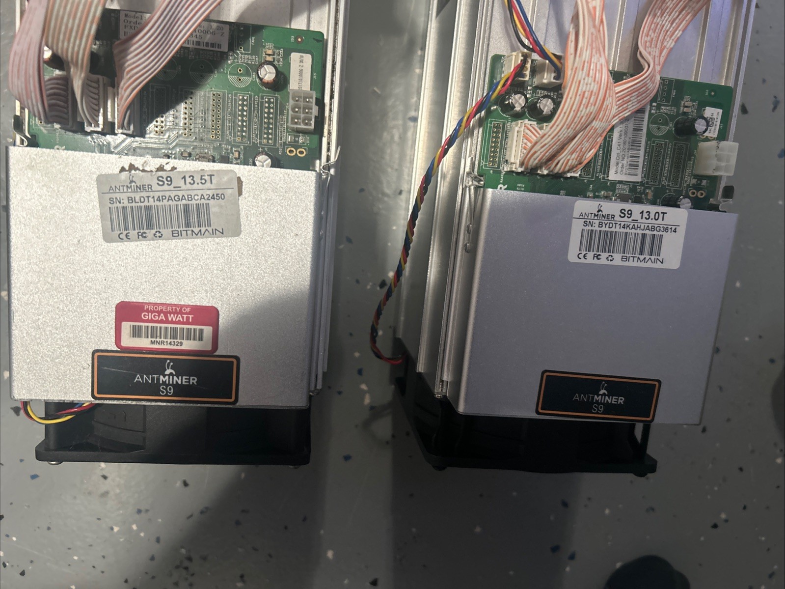 Bitmain Antminer S9 13.5TH + 13TH Bundle – Tested Working – Braiins OS Installed