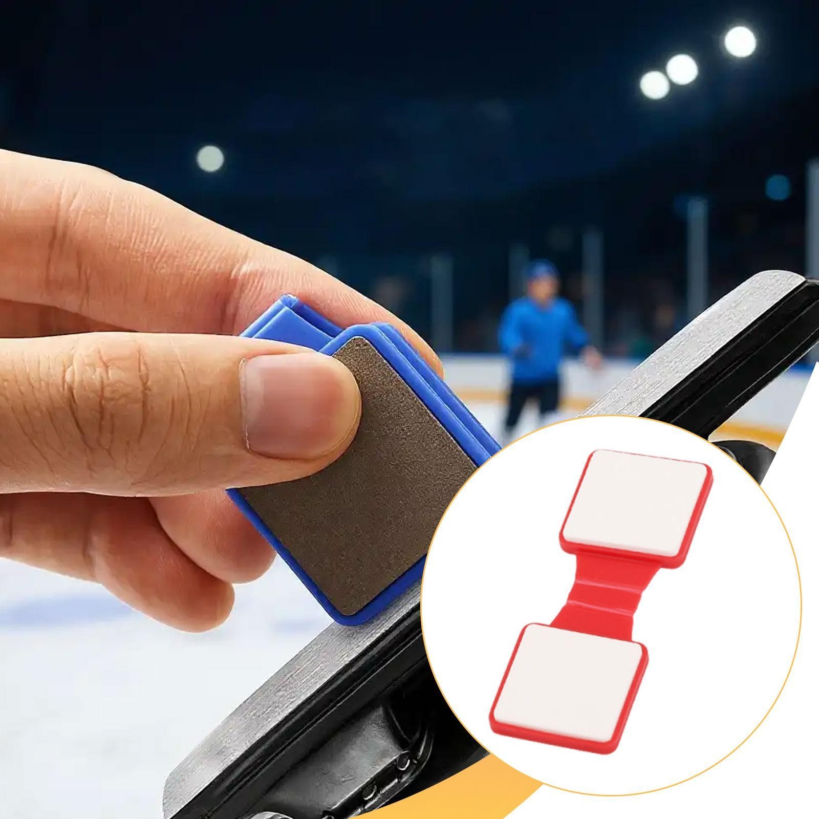 Ice Skate Sharpener Red Gift Double Sided Versatile Professional Accessory for