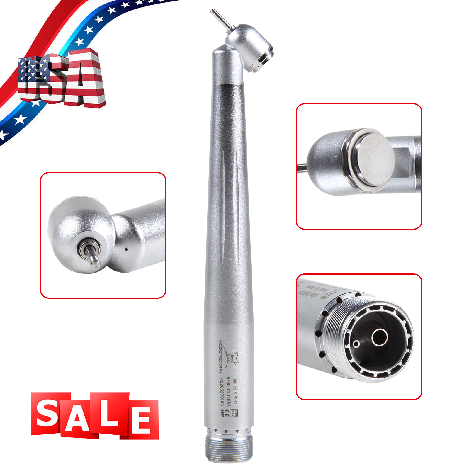 Dental 45 Degree Surgical High Speed Handpiece Standard Air Turbine 2 Holes