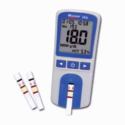 Mission HB Hemoglobin Monitor with 10 strips LOW PRICE