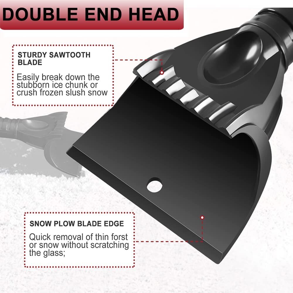 Raniaco Ice Scraper w/ Glove Mitt for Car Windshield, Extendable Handle