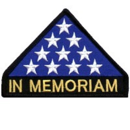 IN MEMORIAM VETERAN MILITARY HONOR EMBROIDERED BIKER PATCH**FREE SHIPPING**