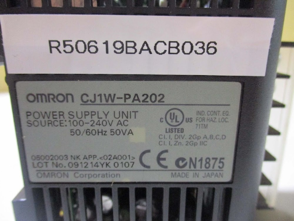 OMRON CJ1W-PA202 Power Supply Unit USED #9
