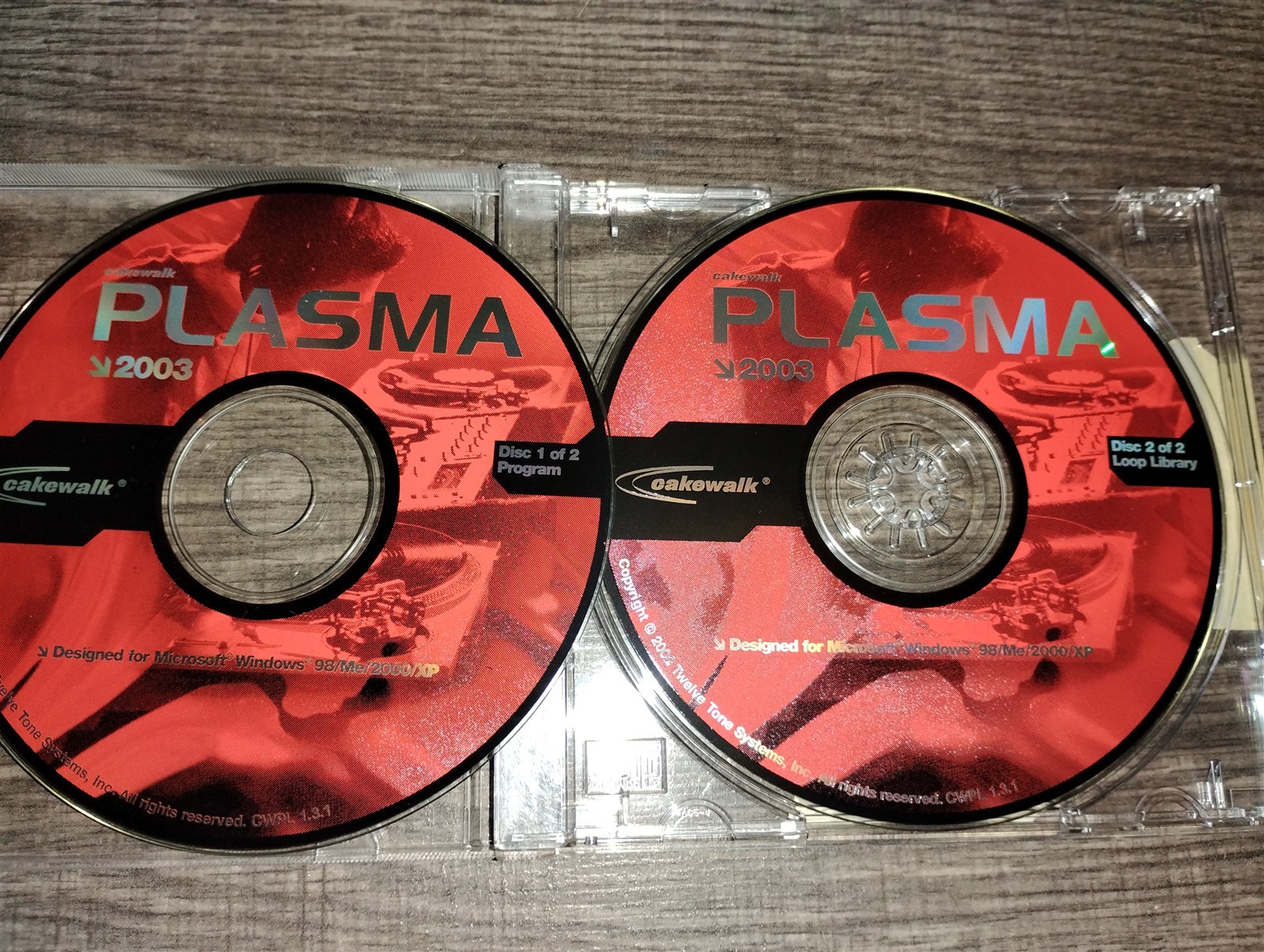 Cakewalk Plasma 2003 PC CD-ROM 2-disc Set Twelve Tone Systems Windows 98/XP/2000