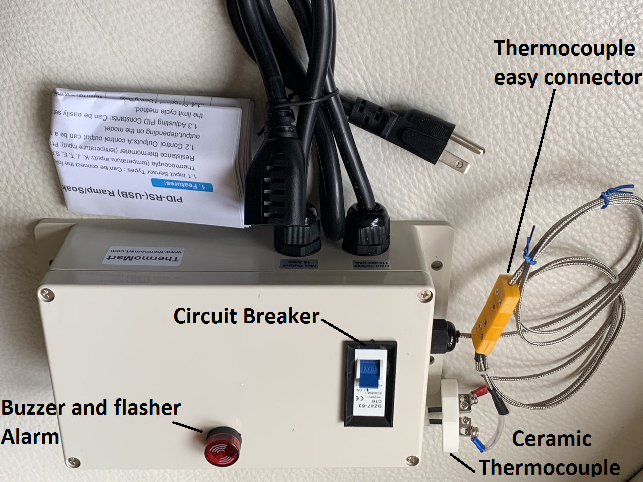 Plug Play PID Temperature Controller Glass Ceramic Pottery Annealing Glaze Oven