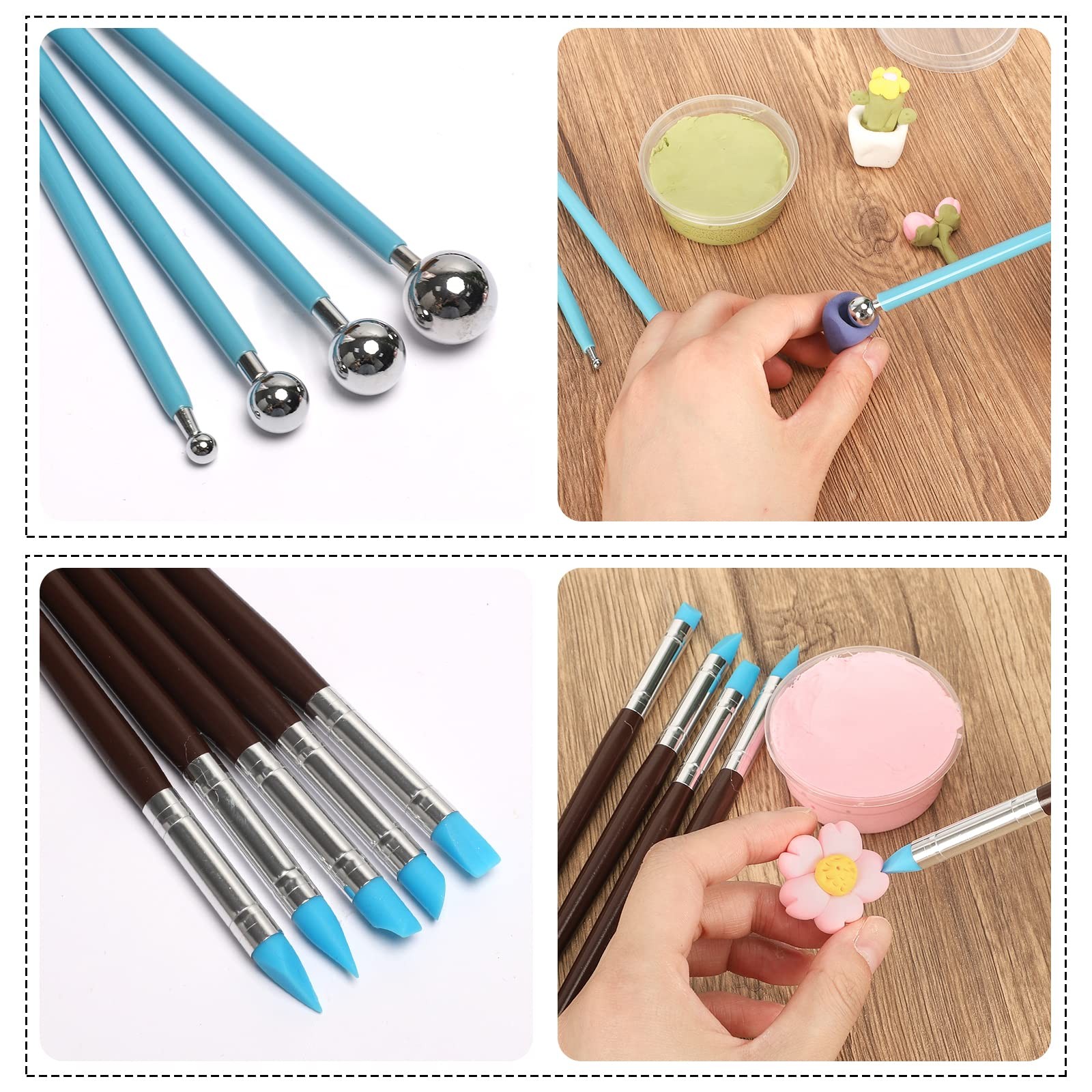 RUBFAC Polymer Clay Tools, Tools Kit, 24pcs Sculpting Set...
