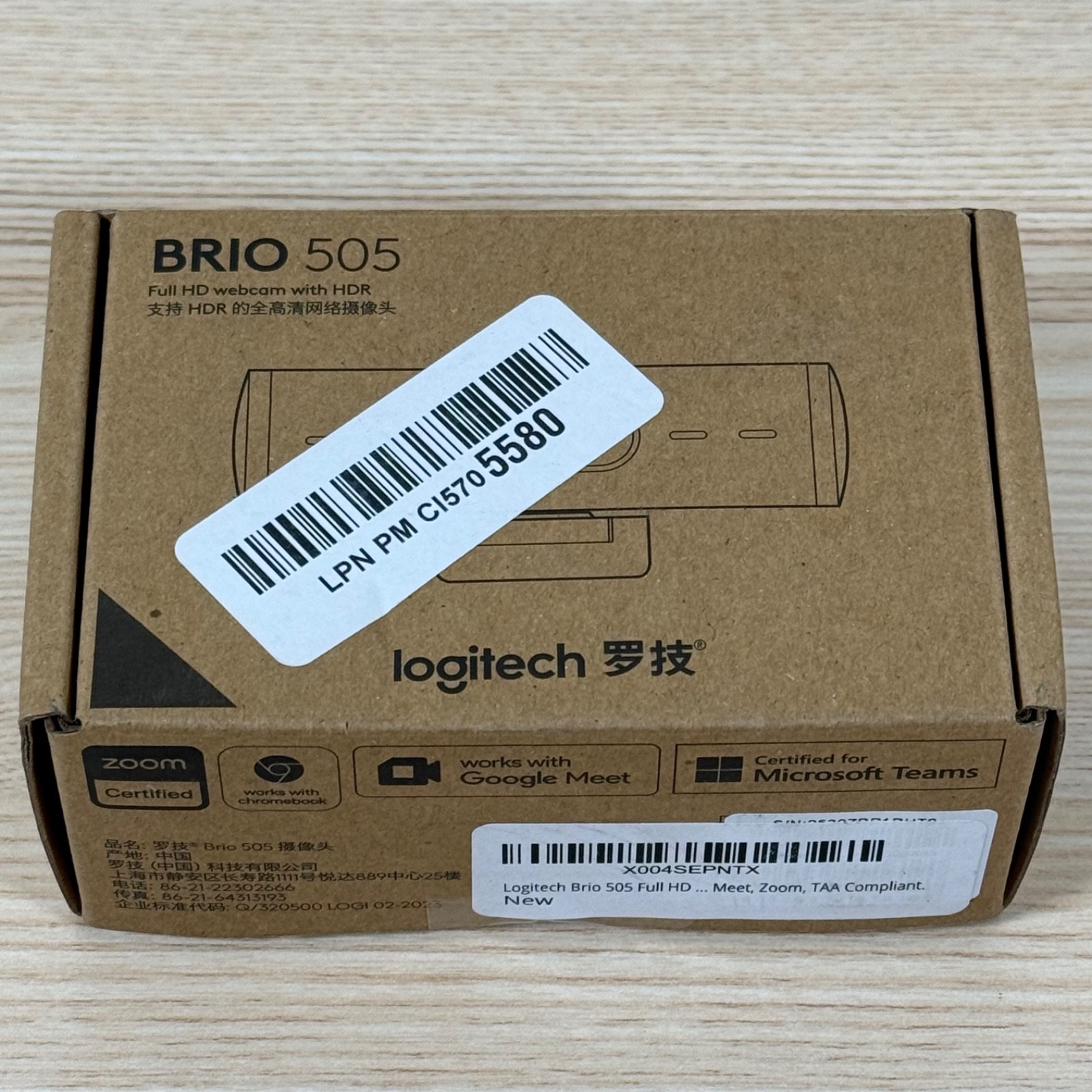 Logitech Brio 505 Full HD Webcam With HDR - New in Box