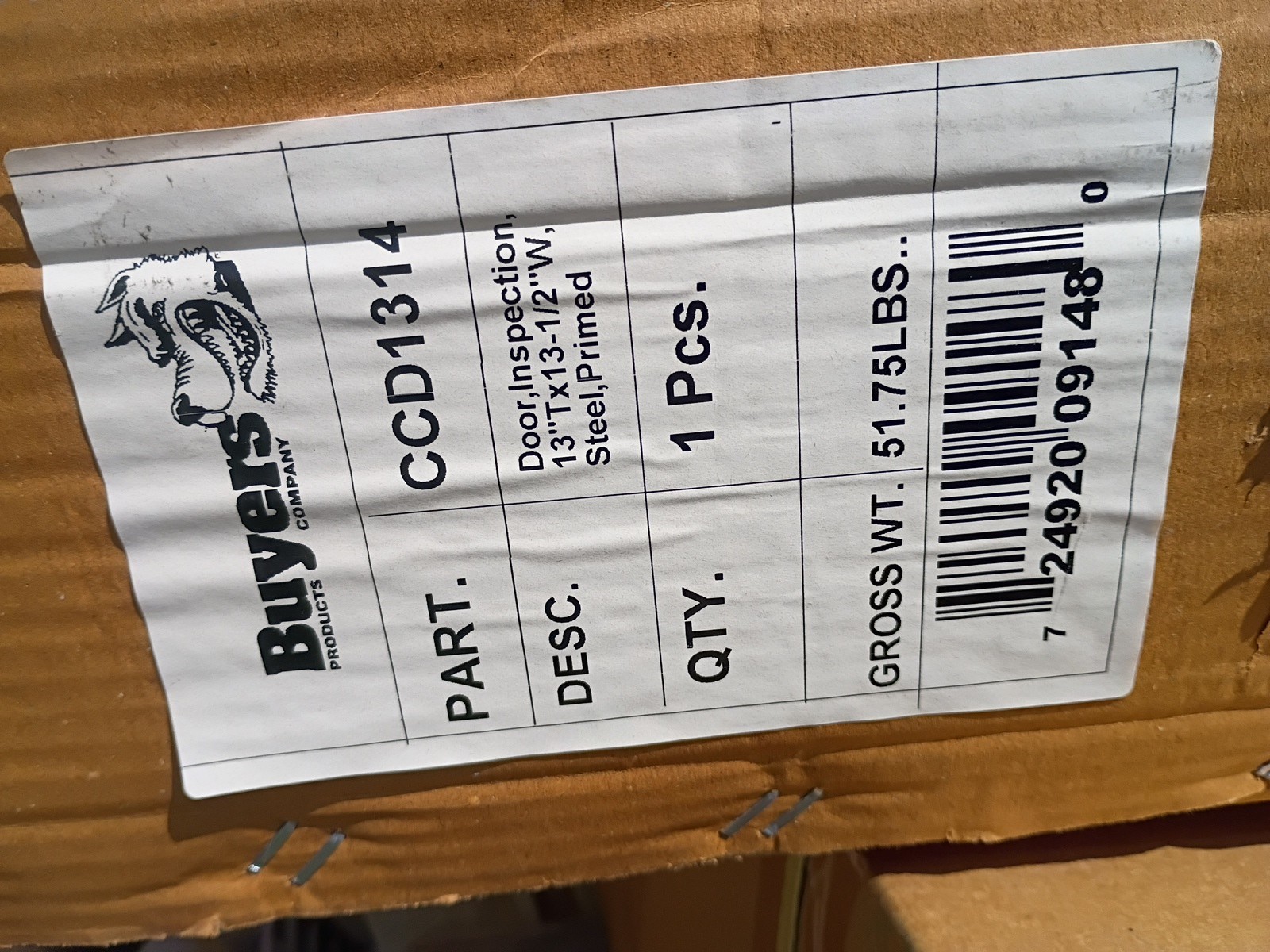 Buyers Products CCD1314 Steel Inspection Door, 12.38 x 13.5 Inch Opening, Coa...
