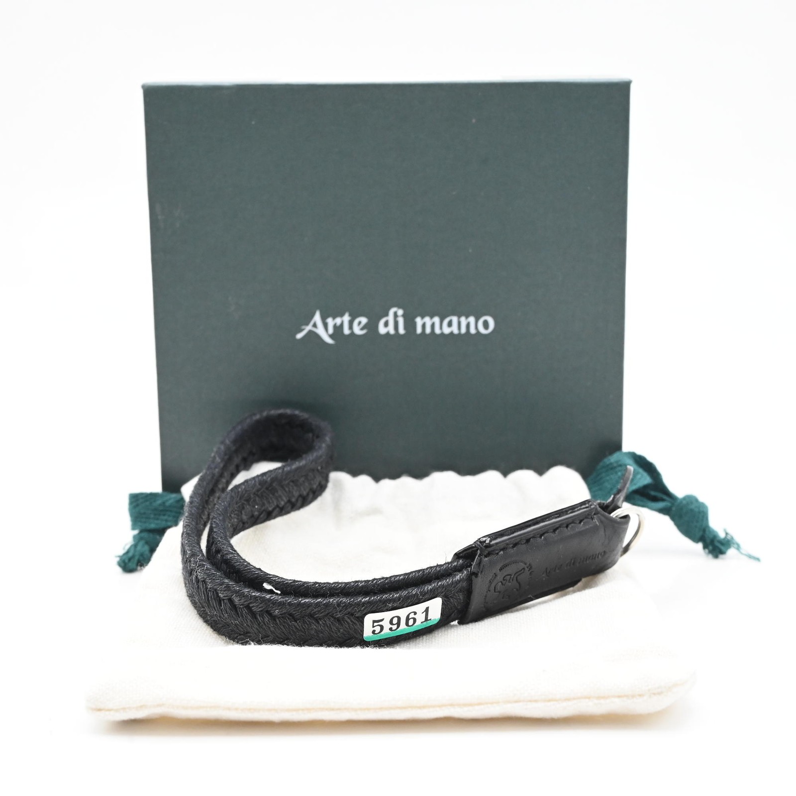 Arte Di Mano Waxed Cotton Hand Strap - Black Cotton #961