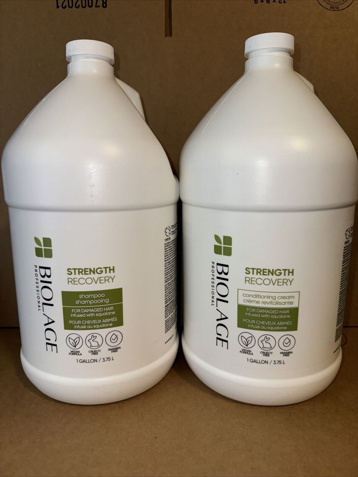 (2 Gallon Set) Biolage Strength Recovery Shampoo & Conditioning Cream Gallon Duo