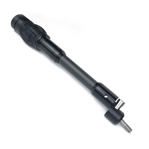 Adjustable Carbon Bow Stabilizer with Quick Disconnect V-Bar Mount - Archery Acc