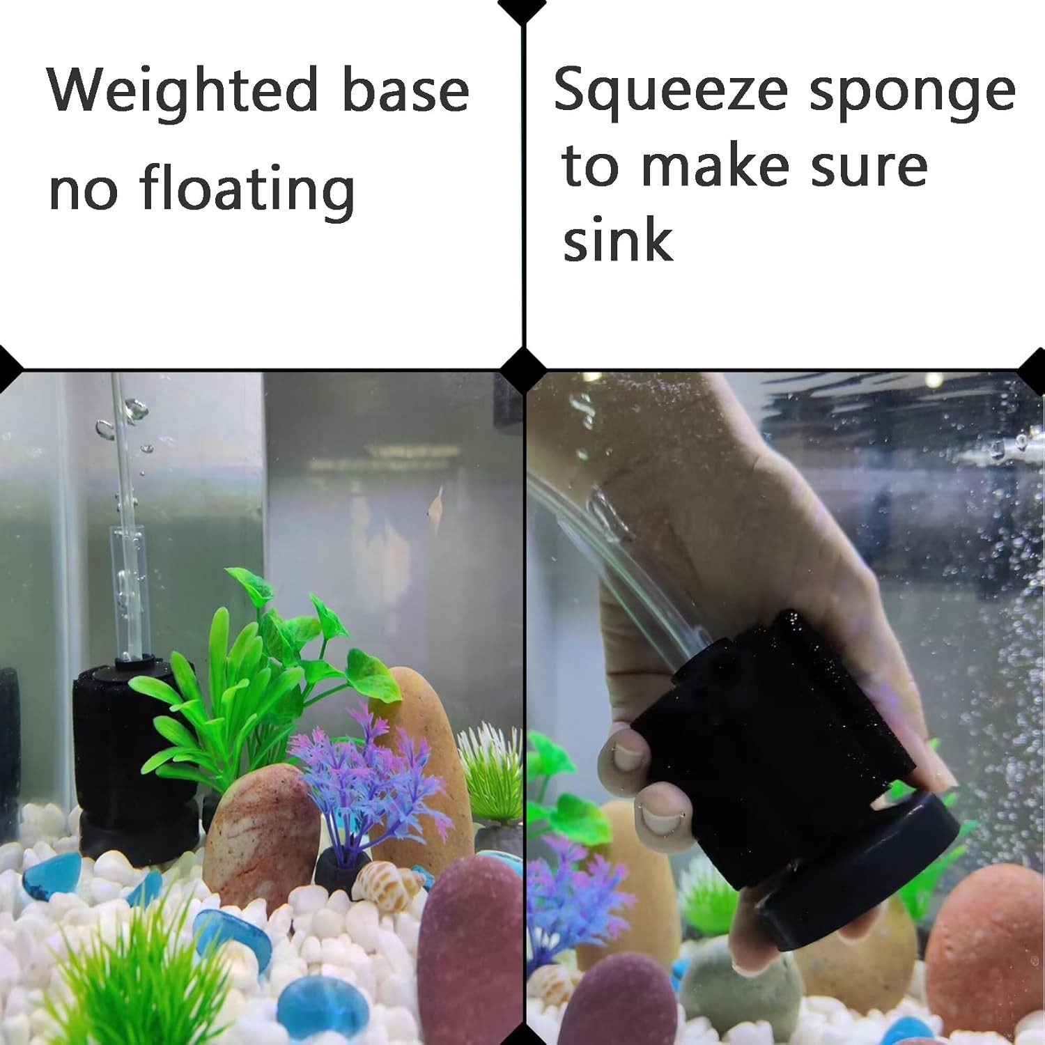 Safe Sponge Filter for Betta & Dwarf Cichlids - Ideal for Small Aquariums
