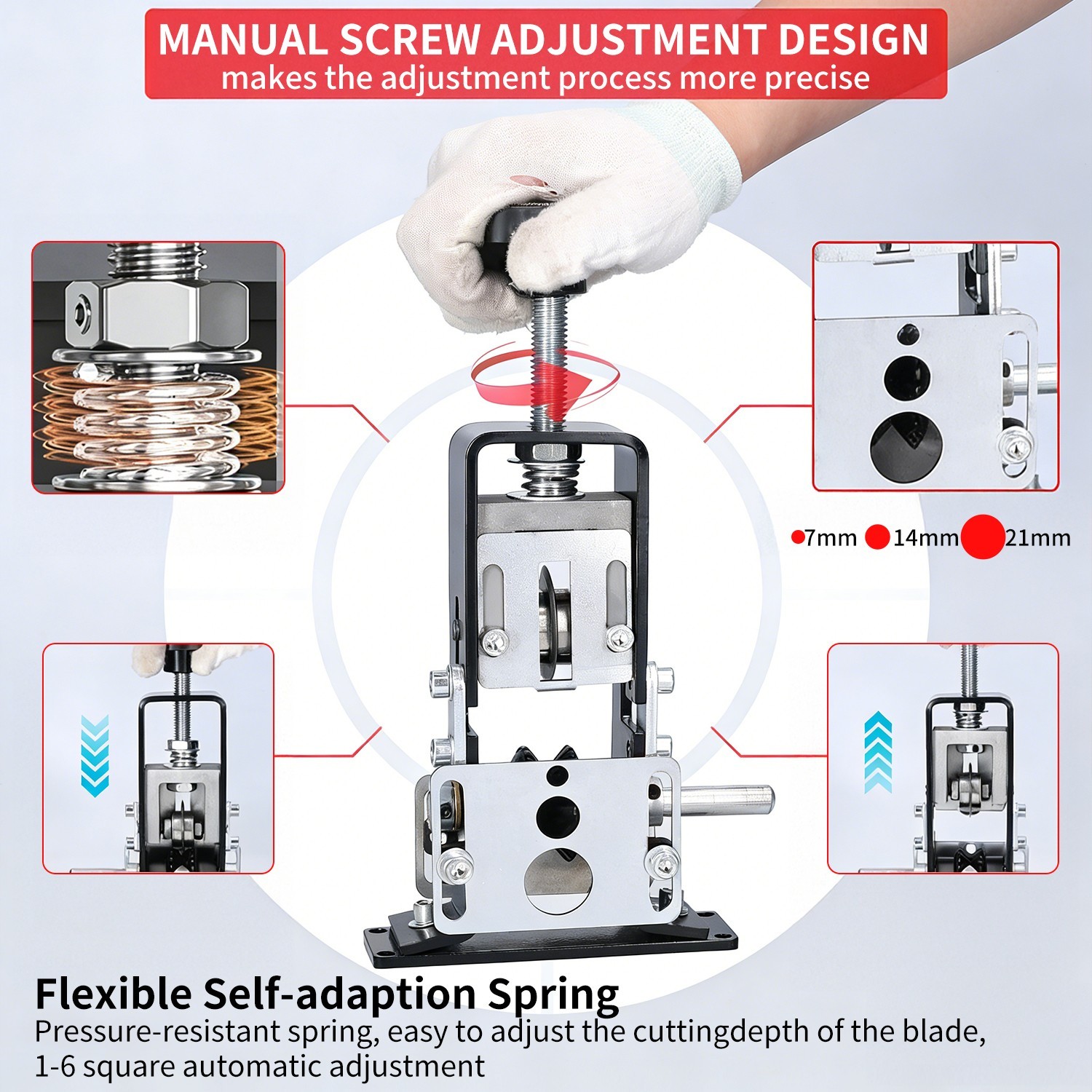 Manual Wire Stripping Machine Portable Hand Crank Scrap Cable Stripper 1mm-21mm