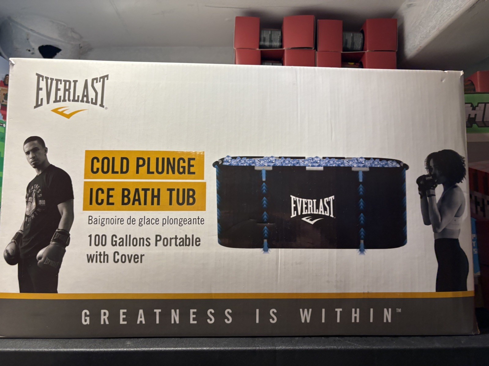 Everlast Cold Plunge Ice Bath Tub 100 Gallons with Cover - BRAND NEW IN BOX!