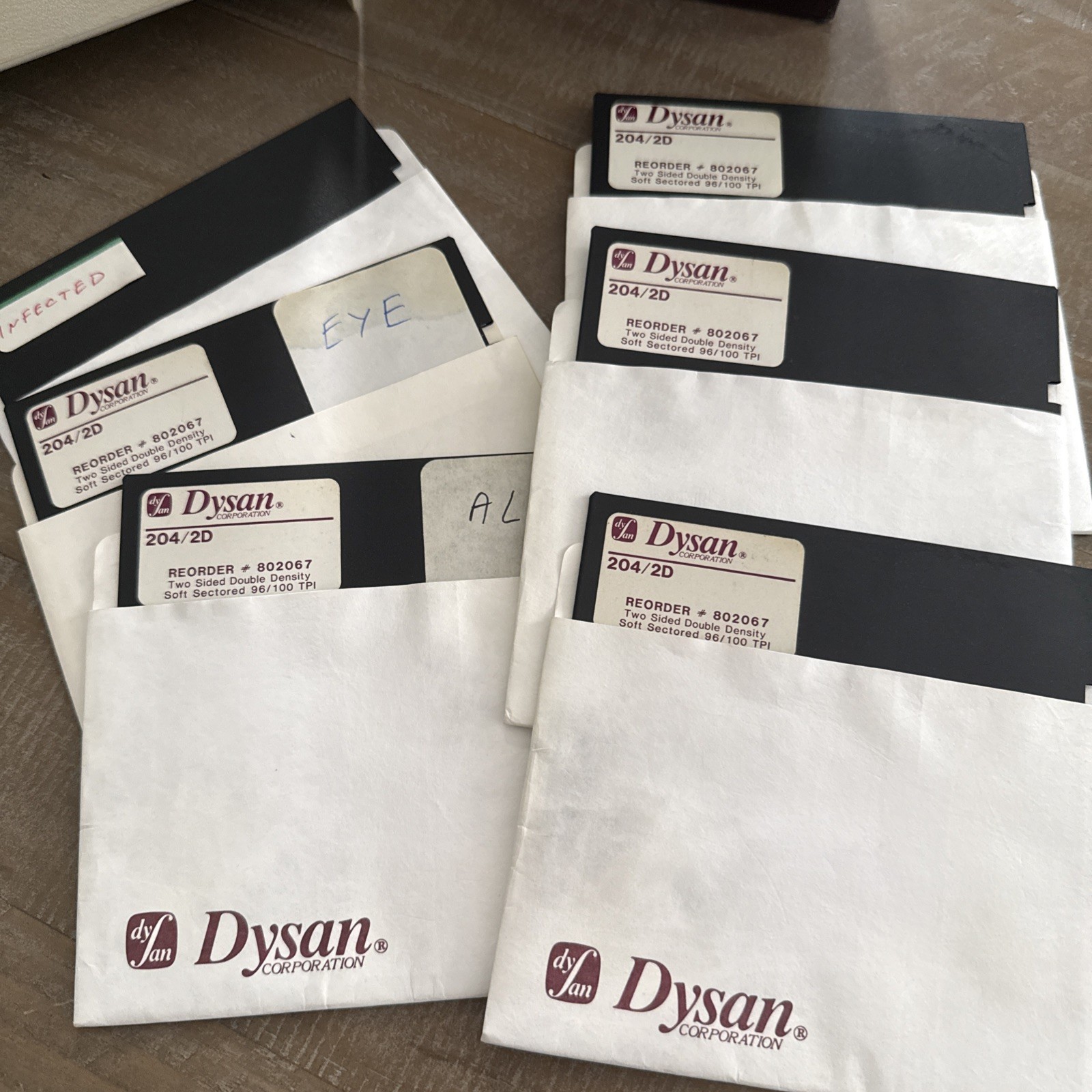 Vintage Lot Floppy Disk Hard Cases - Dysan 204/2D Soft Diskettes