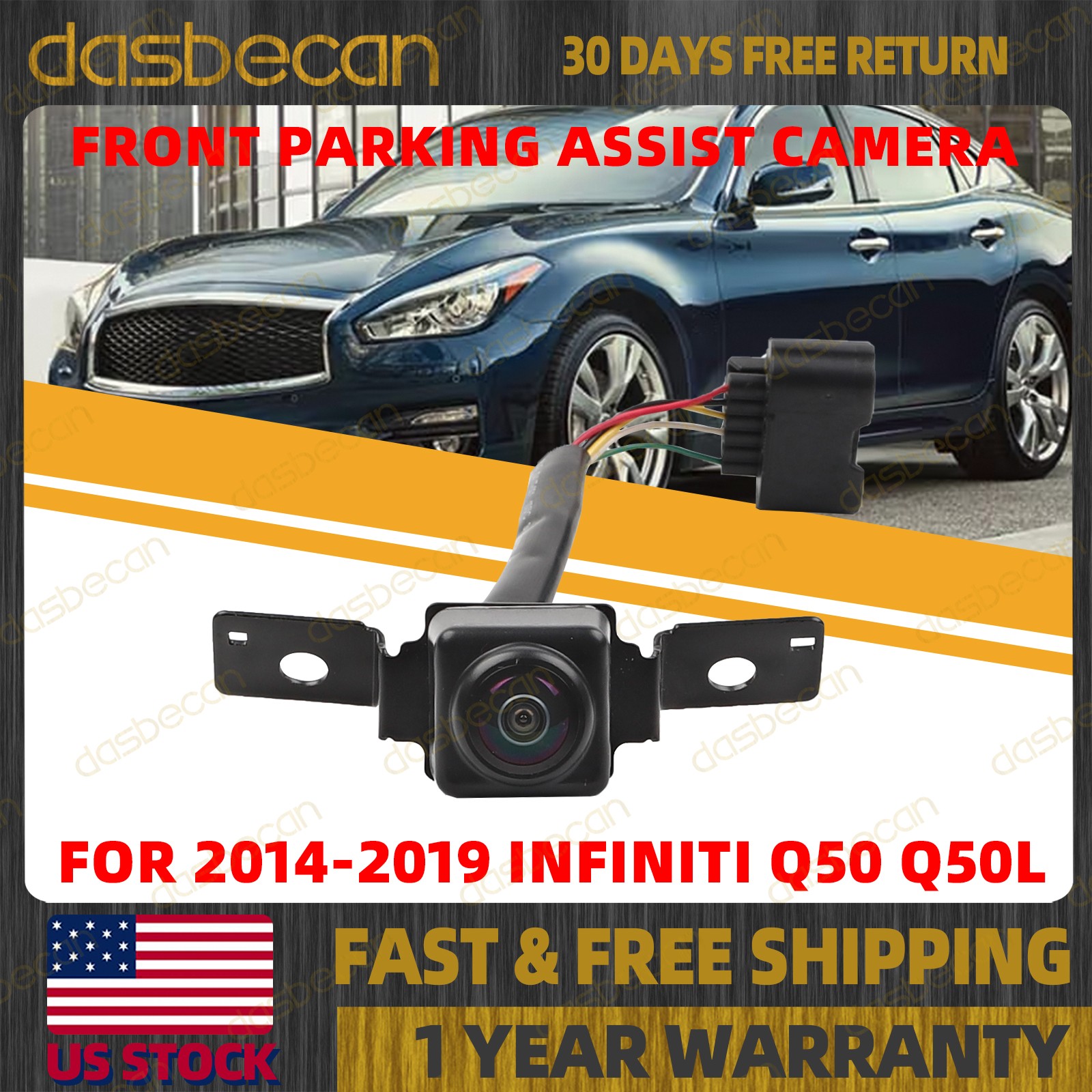 1PCS Front Parking Camera For Infiniti Q50 Q50L 2014-2019 284F1-4GA1A