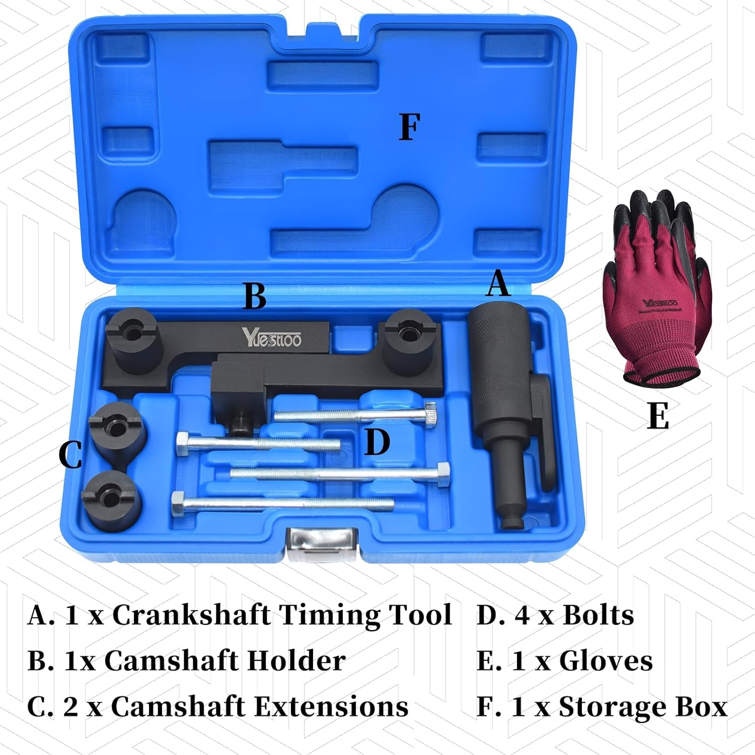 Camshaft & Crankshaft Timing Locking Tool Kit, Compatible with Volvo S40 S60...