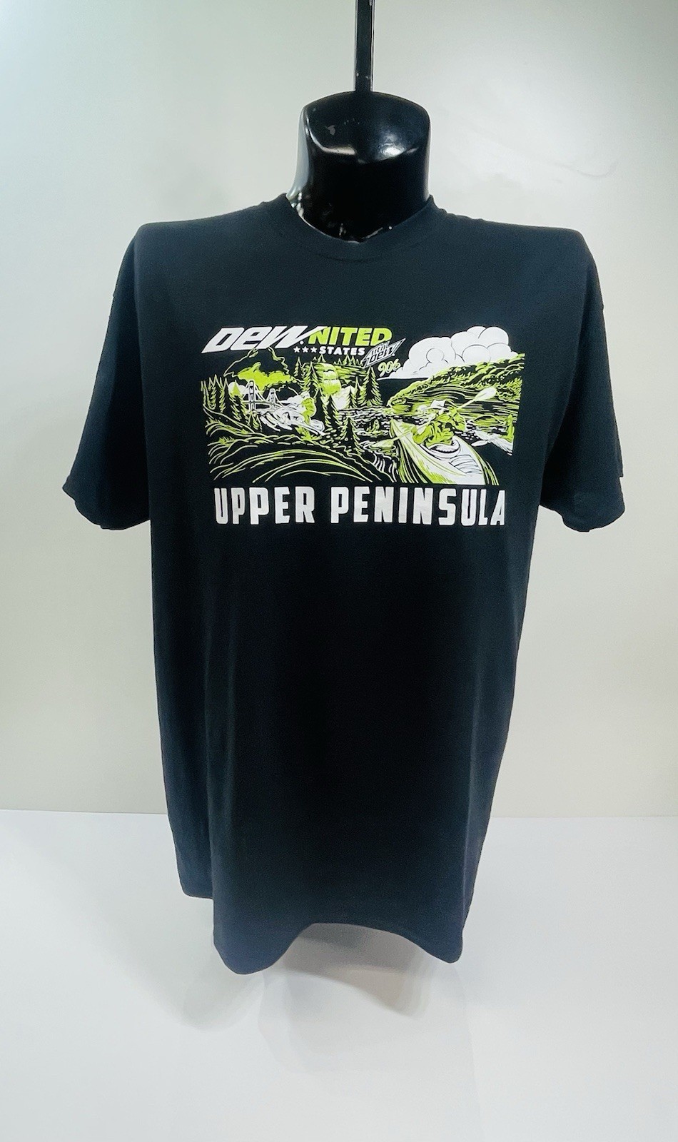 RARE Mountain Dew 906 Dewnited States Upper Peninsula MI (XL) T-shirt