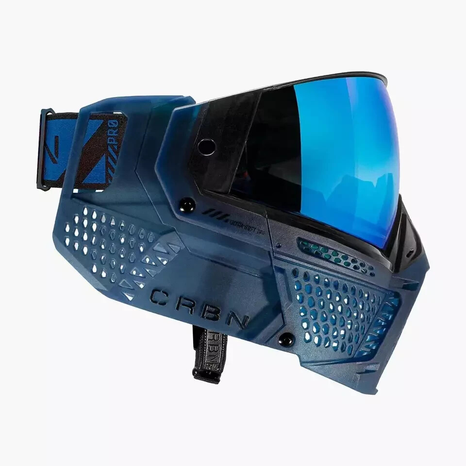 NEW CARBON CRBN ZERO PRO NAVY PAINTBALL AIRSOFT GOGGLE - LESS COVERAGE