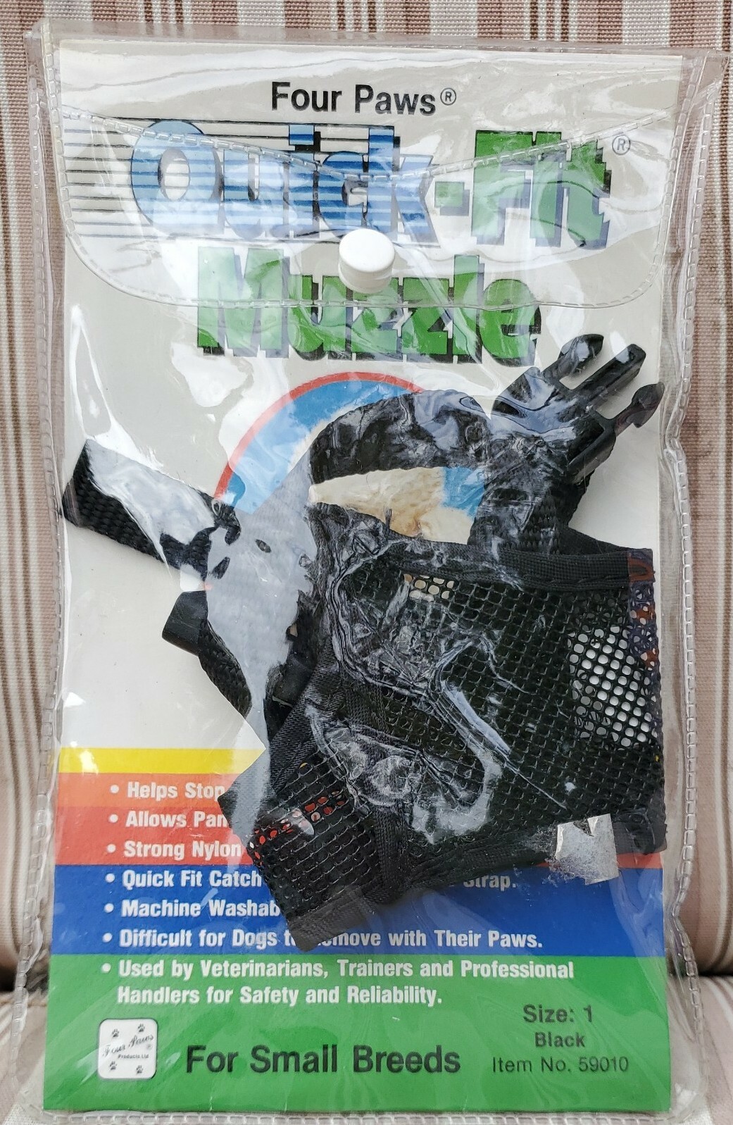Four Paws Quick Fit Dog Muzzle, Black 1