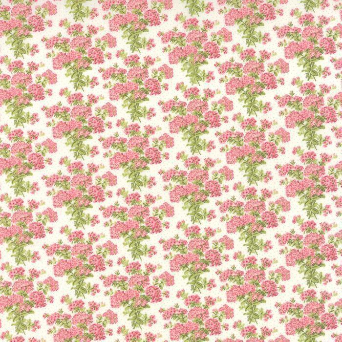 Moda Fabric~Bespoke Blooms~ Brenda Riddle~1/2 yard~ Linen White ~100% Cotton~