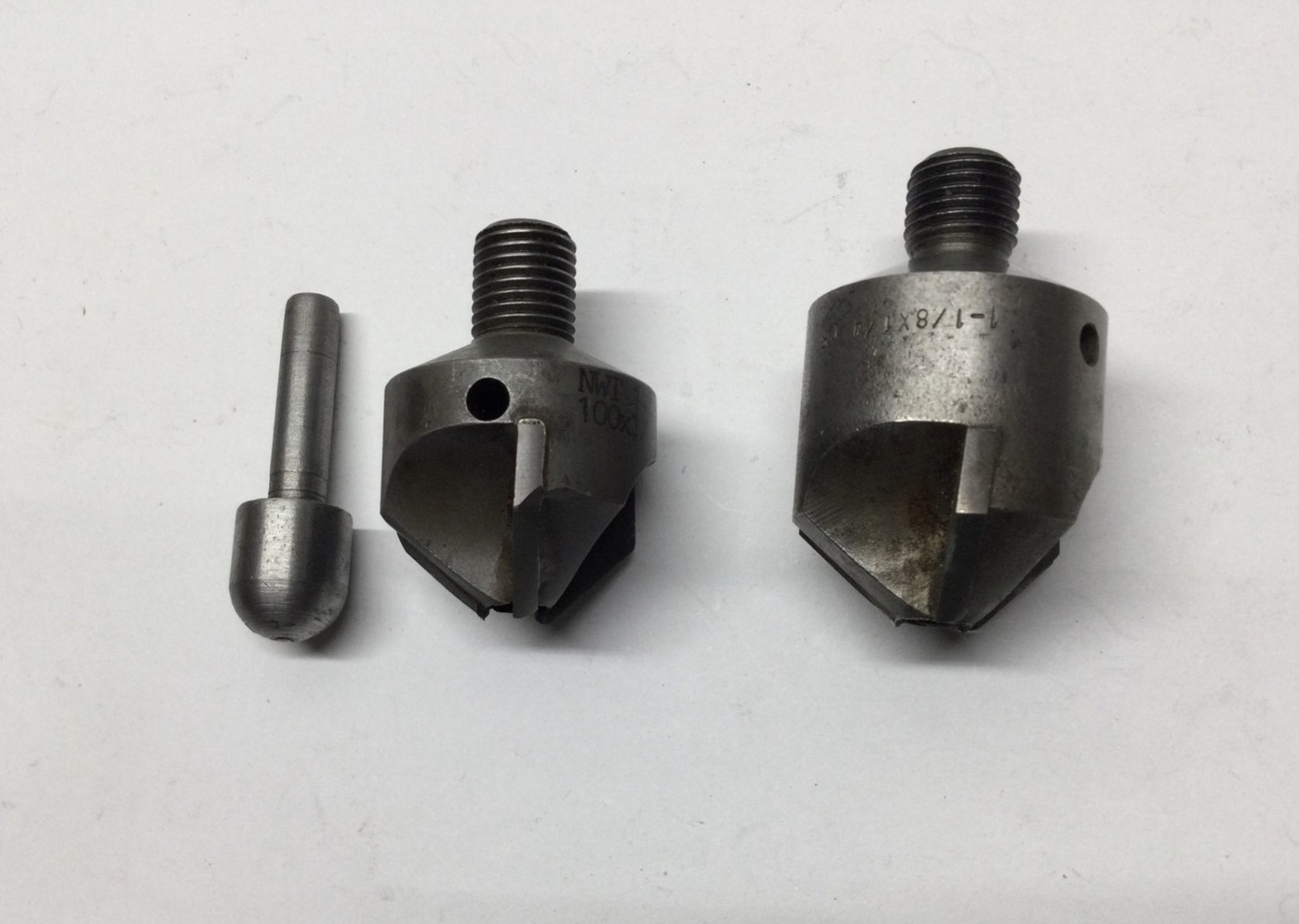 2) 7/16- 20 Threaded Carbide Tipped Jumbo Countersinks ~ Aircraft Tools