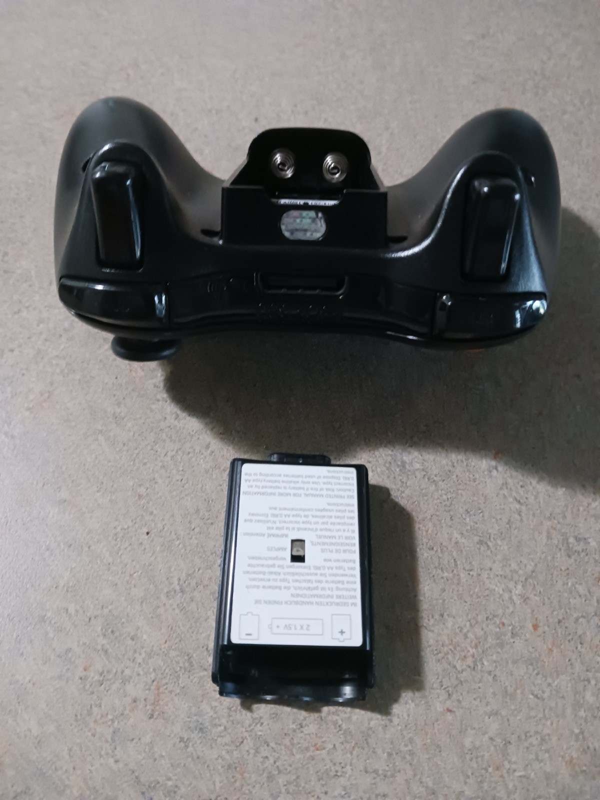 Original Microsoft Xbox 360 Black Wireless Controller OEM - clean & working -