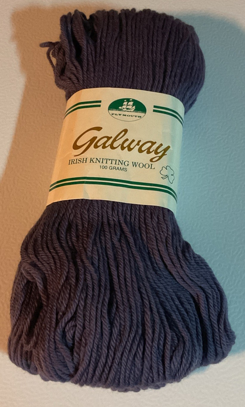 New Plymouth Galway Irish Knitting Wool Yarn Med Purple 100 Grams 230 Yards