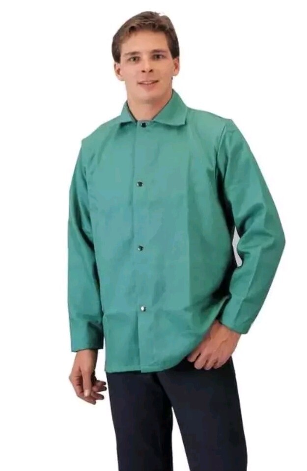 Tillman 6230 30" 9 oz. Green FR Cotton Welding Jacket, Size 2XL