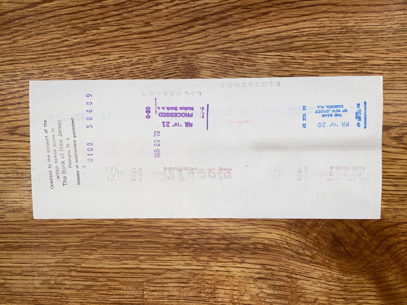 1978 Pittsburgh Pirates: Payroll Check: Alex Monchak - not endoesed