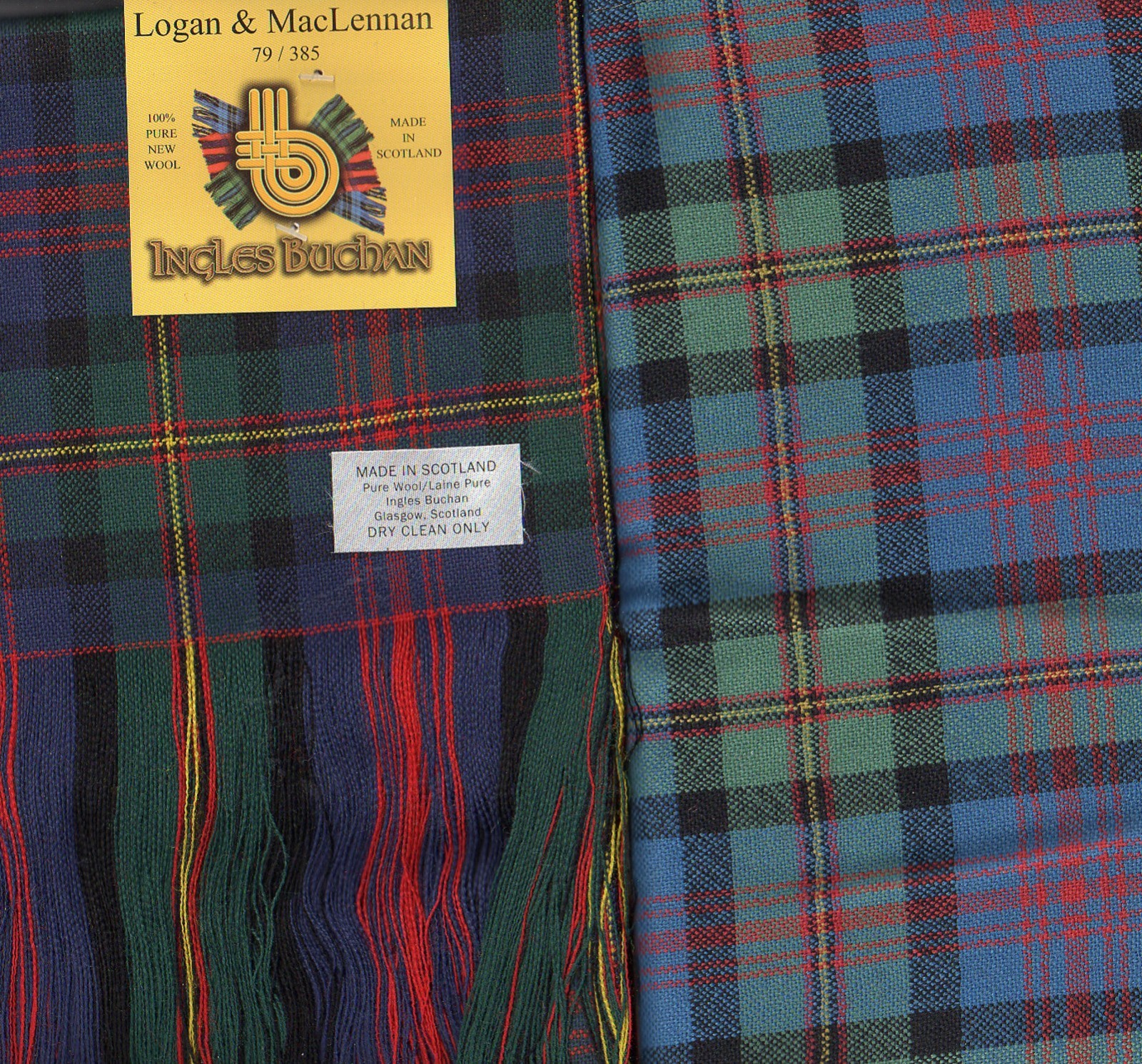 Logan MacLennan Clan Tartan Scarf Scottish Wool Plaid