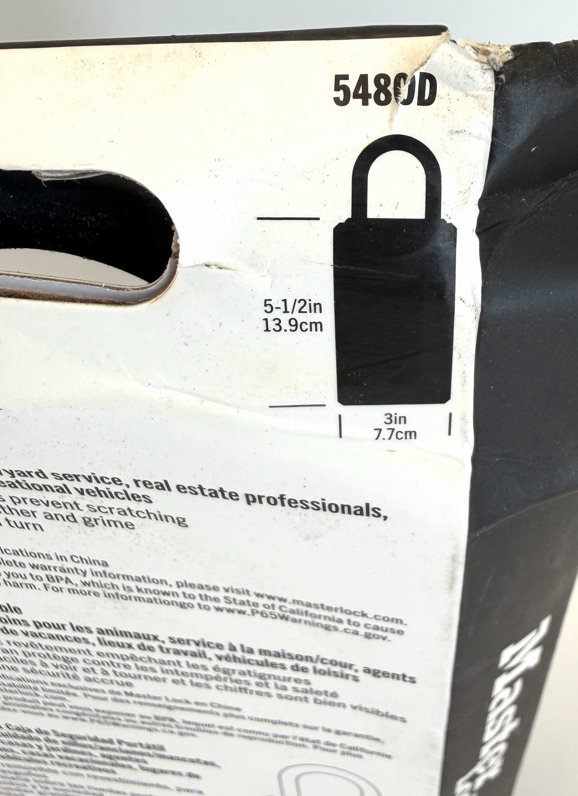 Master Lock Large Outdoor Lock Box W/ Combination Dial & Removable Shackle 5480D
