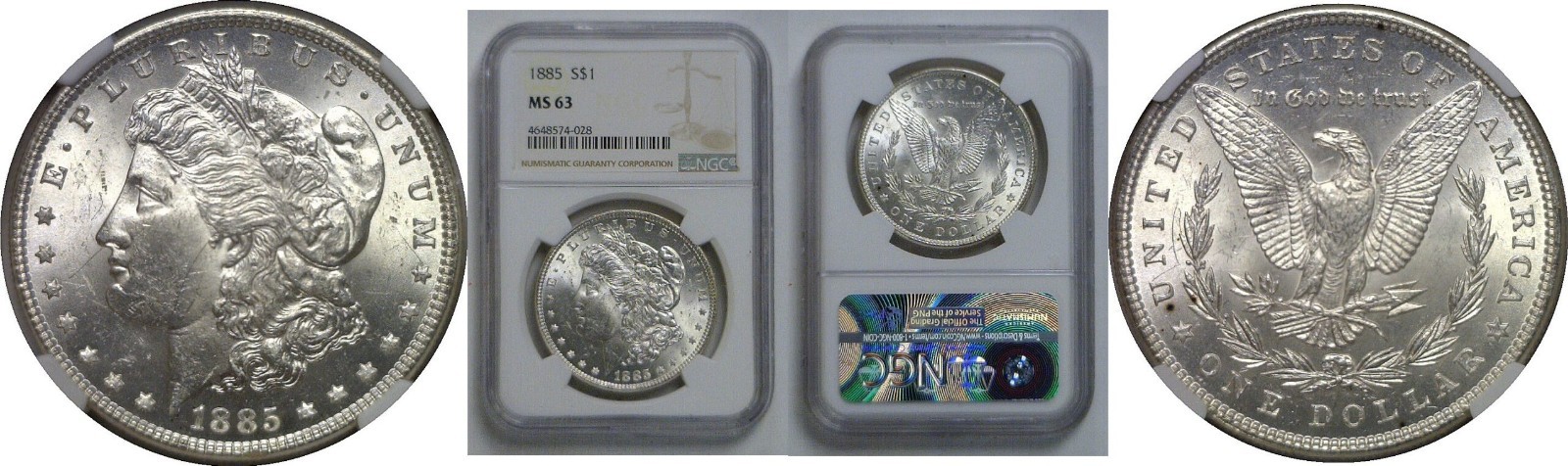 1885 Morgan Dollar NGC MS-63