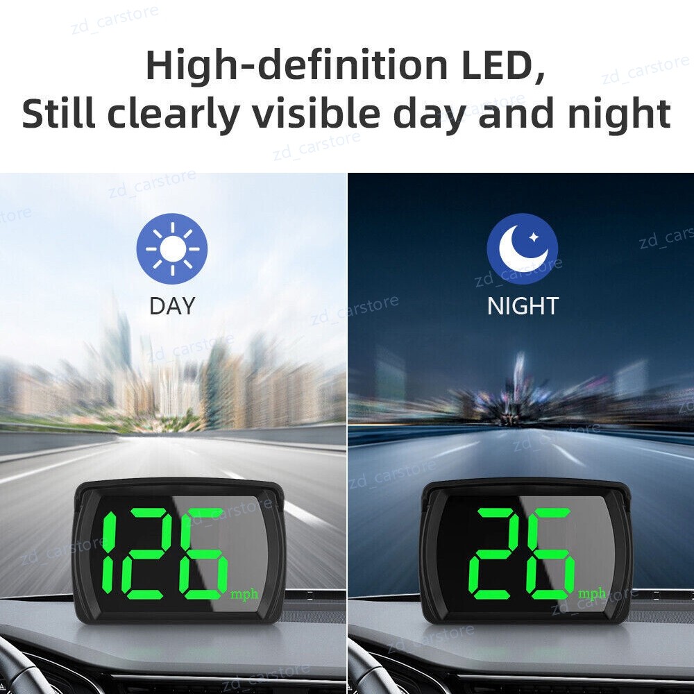 2X GPS Digital Speedometer Car Truck Motorcycle Head Up Display Odometer HUD MPH