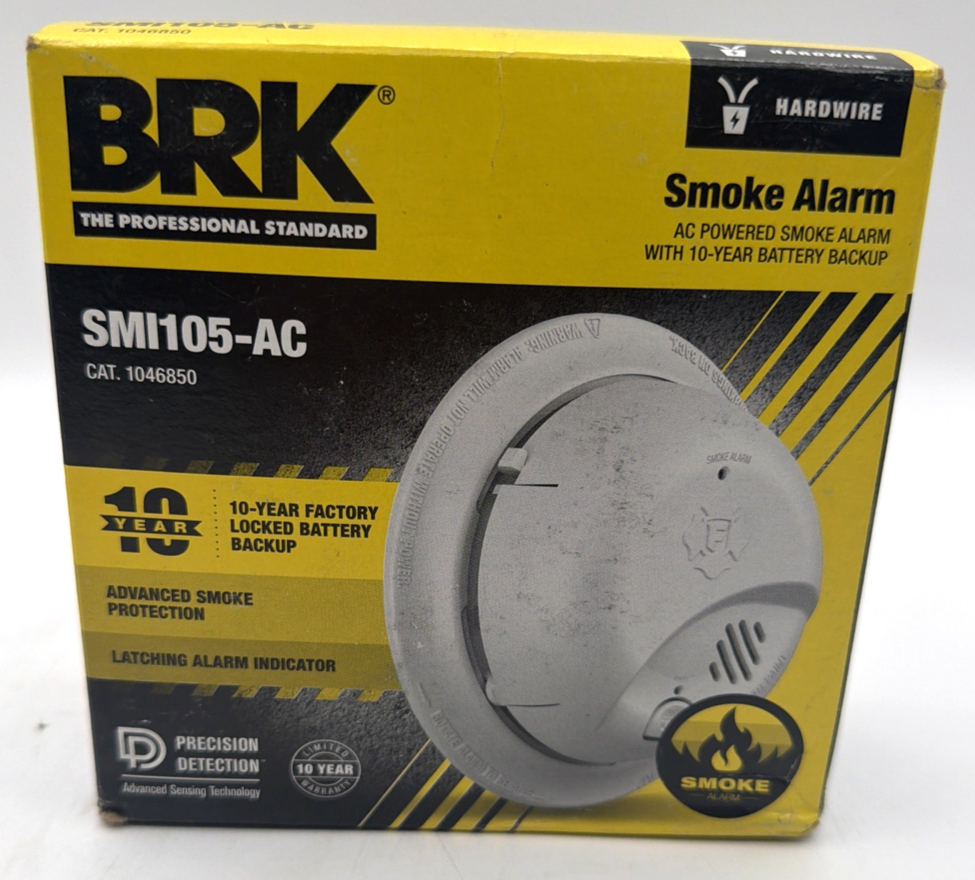 BRK SMI105-AC AC Powered Smoke Detector with 10-Year Battery Backup NOS